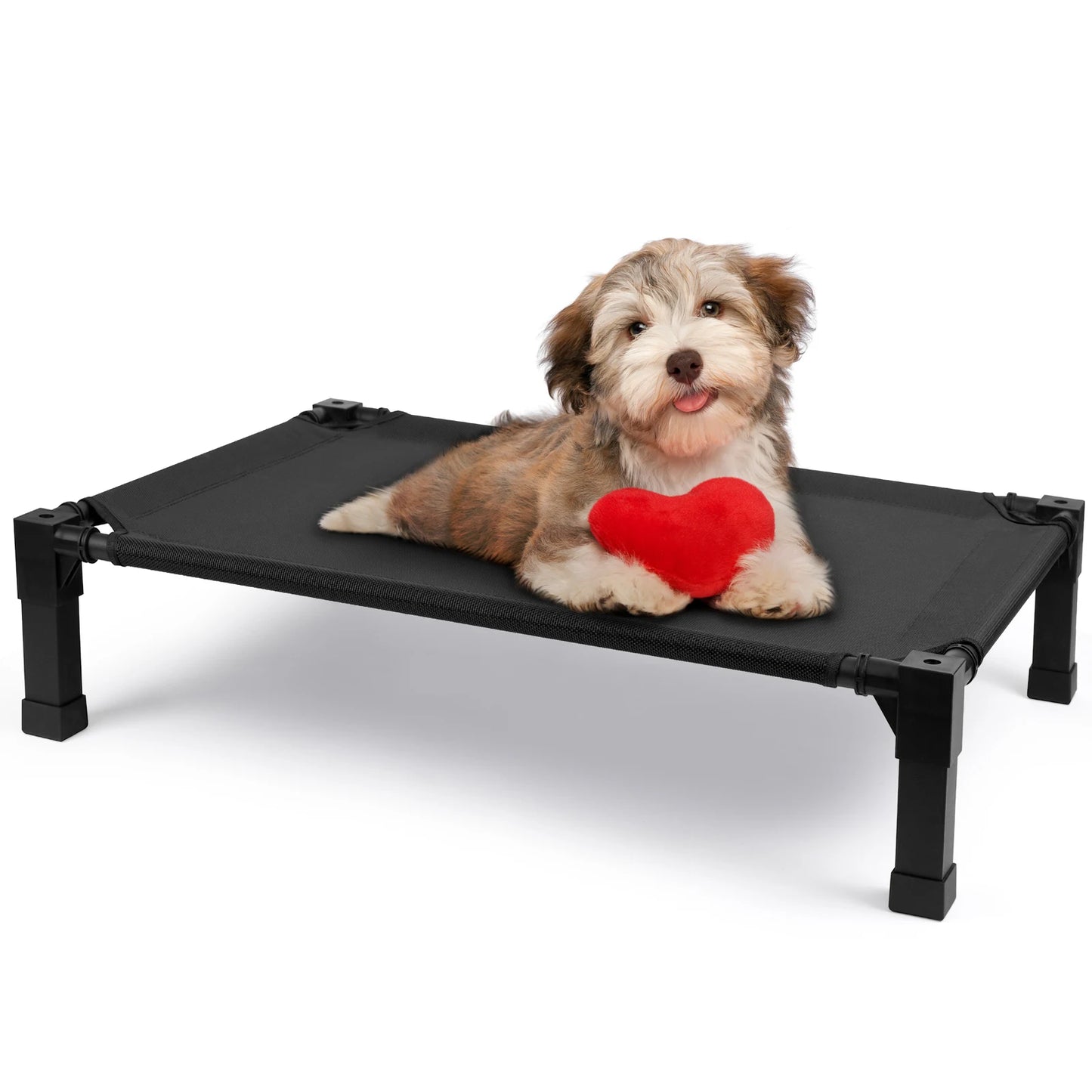 Elevated Cooling Dog Bed With Chew Resistant Metal Frame