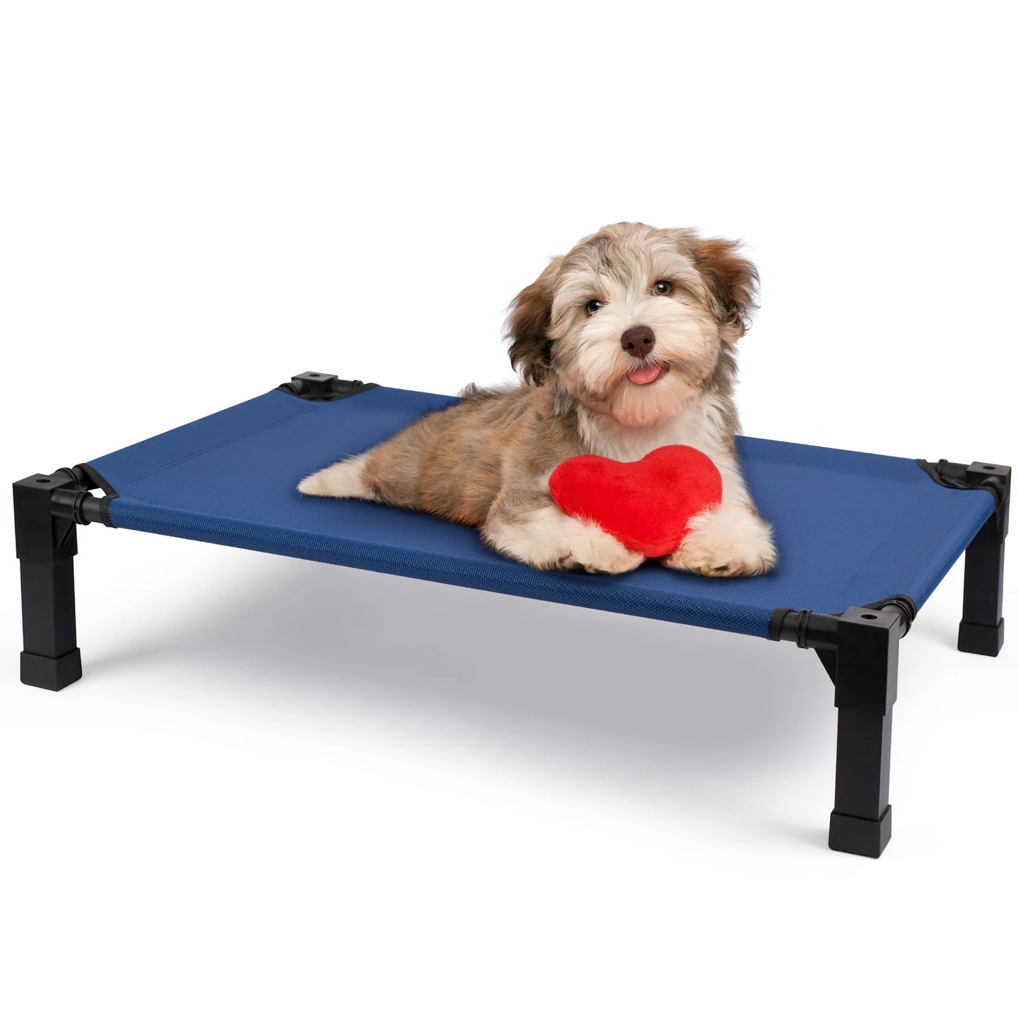 Elevated Cooling Dog Bed With Chew Resistant Metal Frame