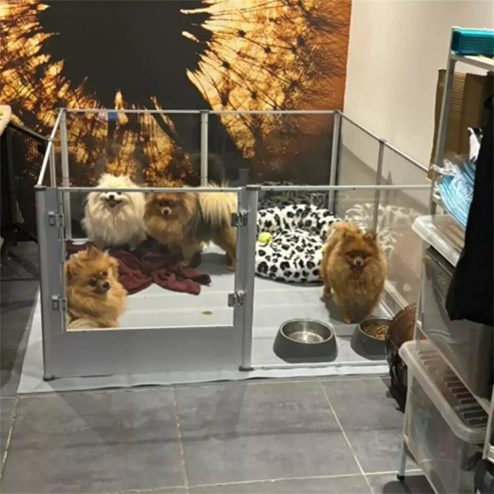 Acrylic Dog Indoor Playpen with Waterproof Pad