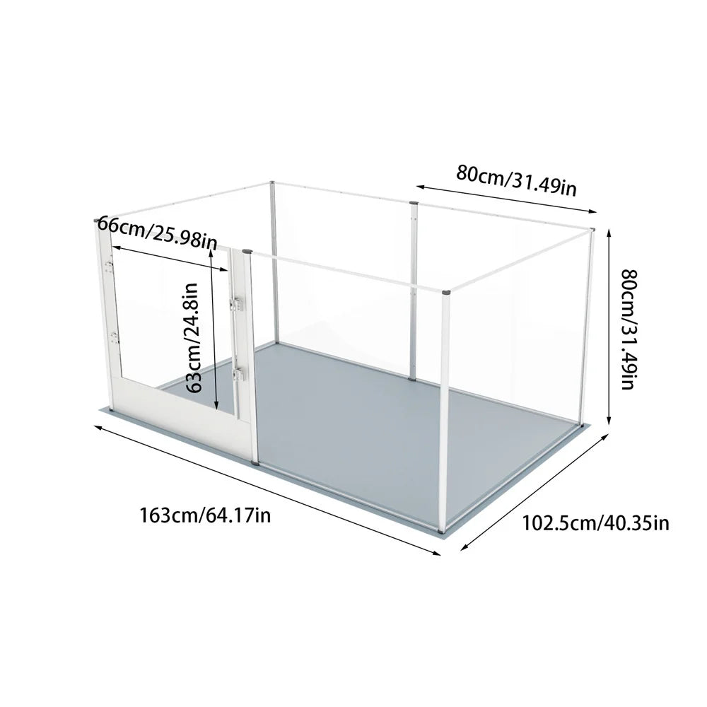 Acrylic Dog Indoor Playpen with Waterproof Pad