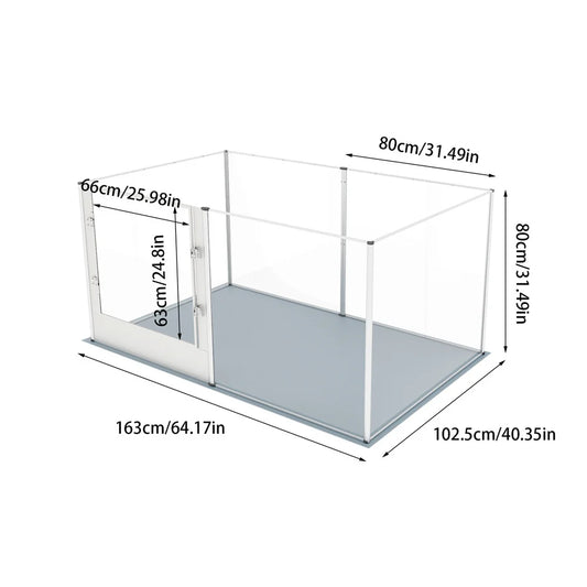 Acrylic Dog Indoor Playpen with Waterproof Pad
