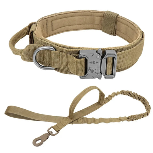 Strong Dog Military Tactical Collar Pet Bungee Leash Durable Nylon Pet Training Collars With Handle Large Dogs French Bulldog