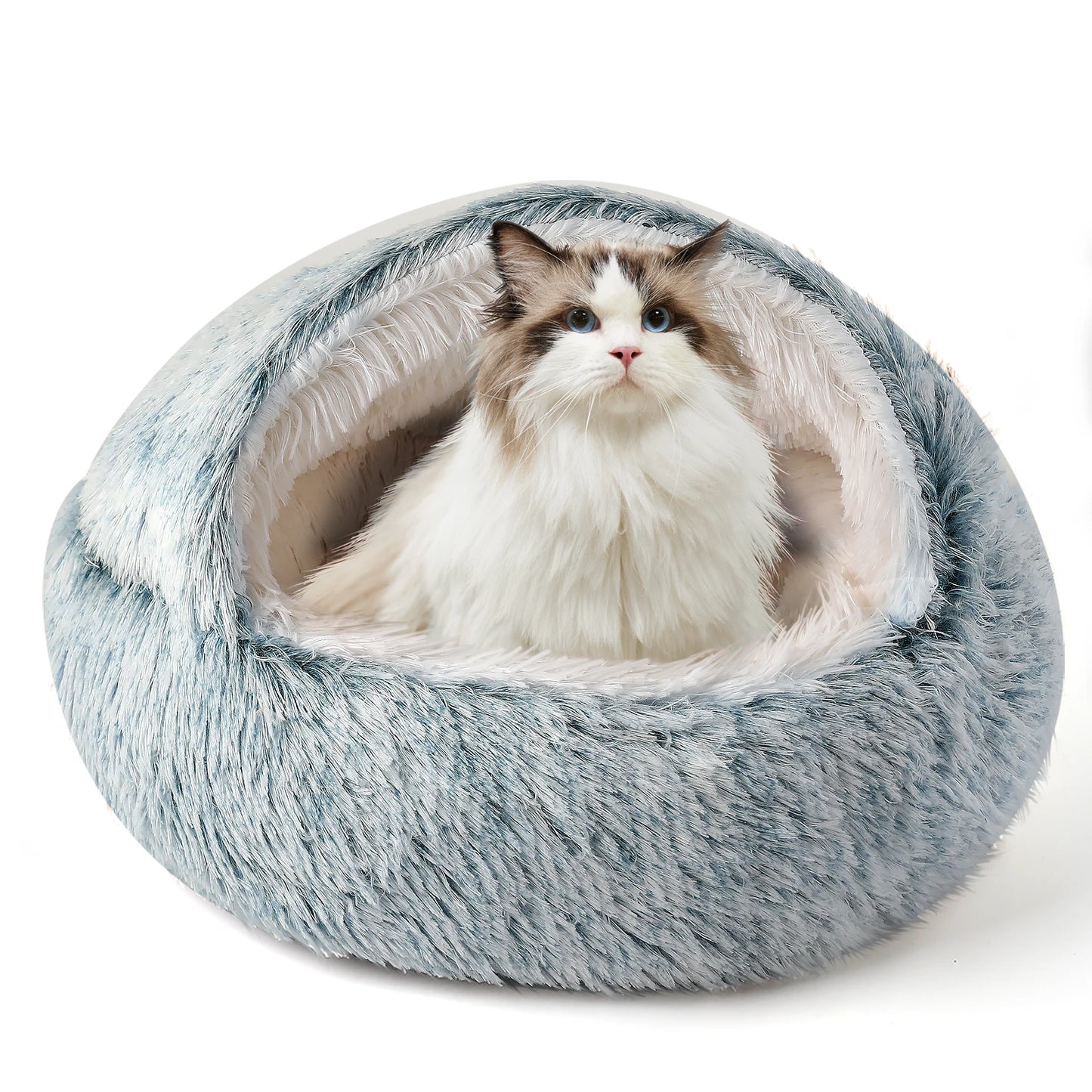 Closure Cat Dog Semi-Enclosed Nest Bed Soft Cozy Indoor House