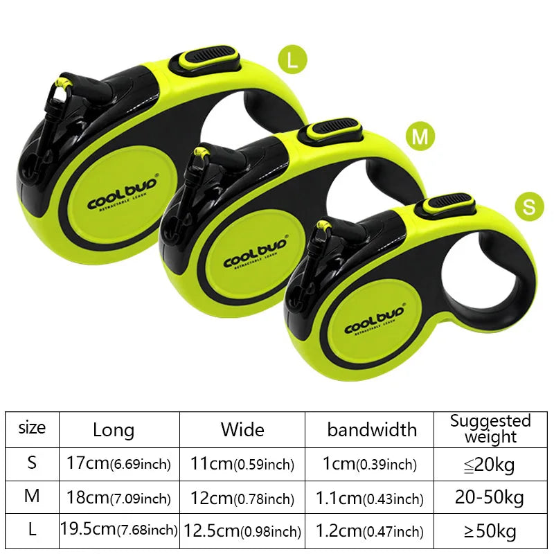 Portable 5Meters Automatic Retractable Leash Traction Rope Nylon For Large Medium Dogs Cat Puppies Accessories Extension Lanyard