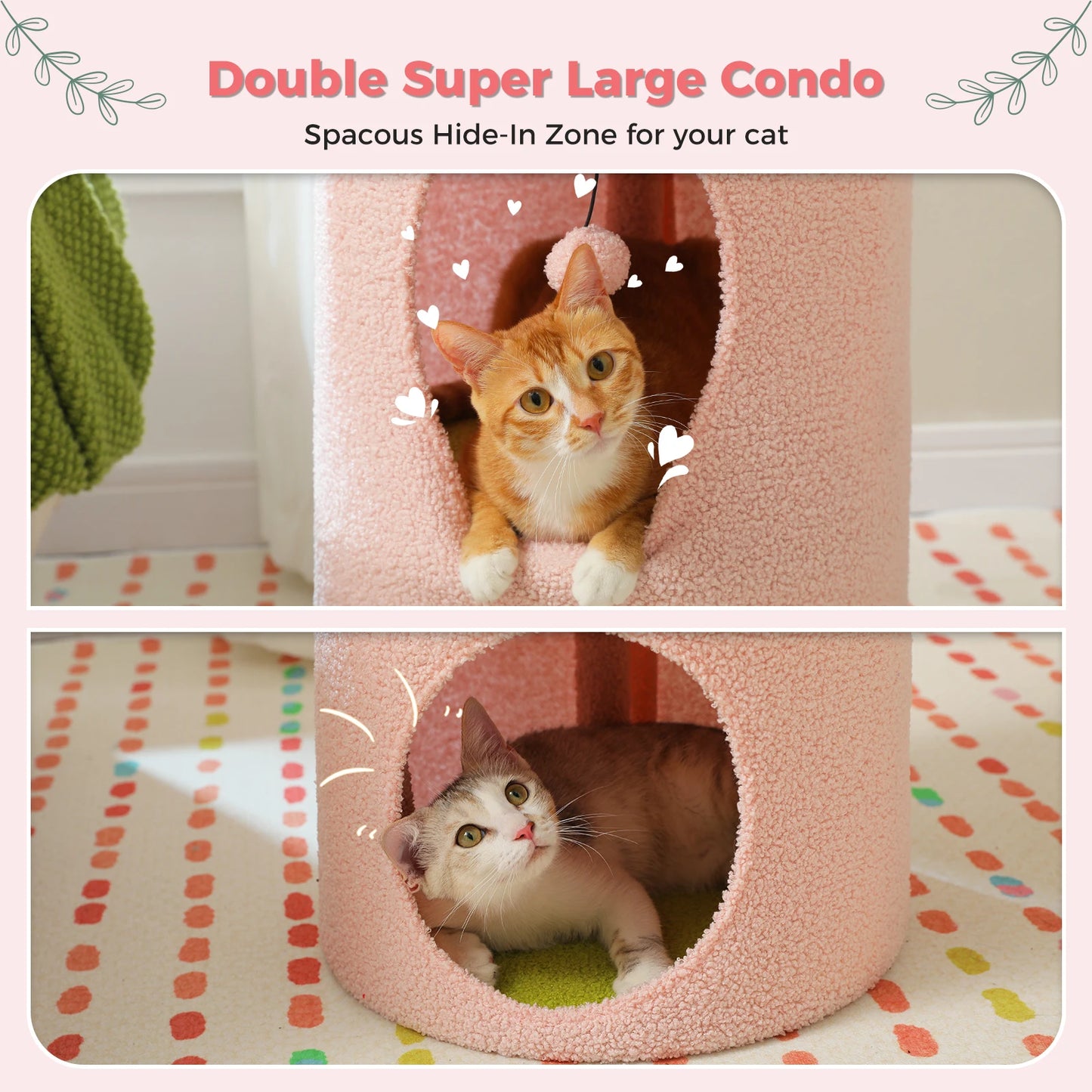 2-Storey Indoor Cat House with Removable Flower Bed