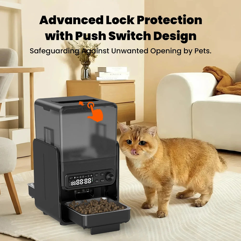 Smart Pet Feeder Automatic for Cats and Dogs - with Timed & Quantitative Feeding, Slow Food Function, Automatic Food Dispenser