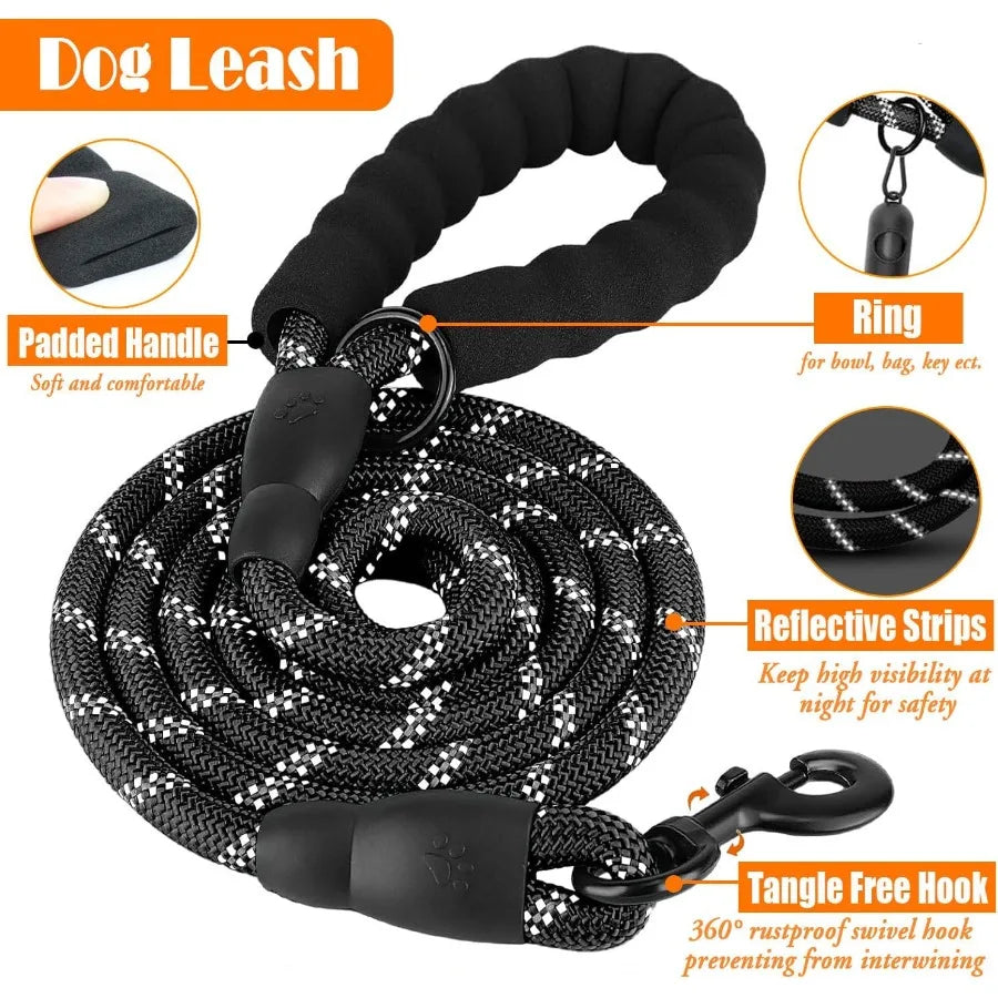 Hign-concerned No Pull Dog Harness Leash Set Integrated Seat Belt