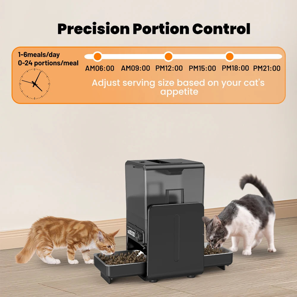 Smart Pet Feeder Automatic for Cats and Dogs - with Timed & Quantitative Feeding, Slow Food Function, Automatic Food Dispenser