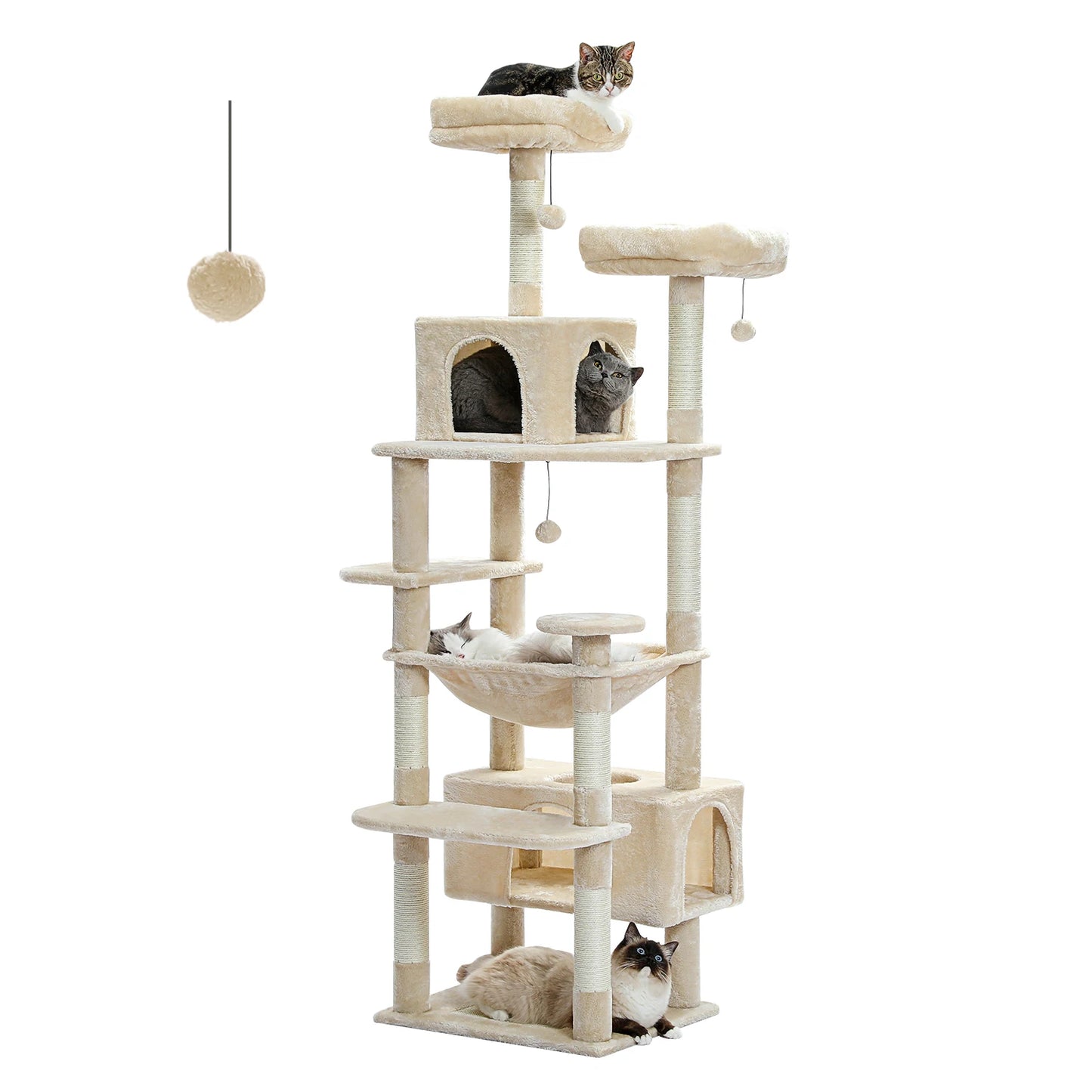 PAWZ Road Cat Tree Tower For Indoor Cats With Sisal Posts