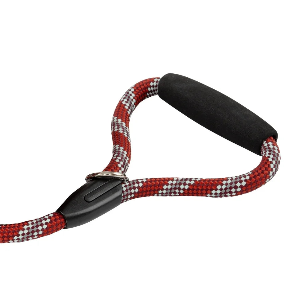 Heavy Duty Reflective Dog Leash 6Ft Padded Handle Red Rope Medium Large Pets Evening Walks Durable Clip
