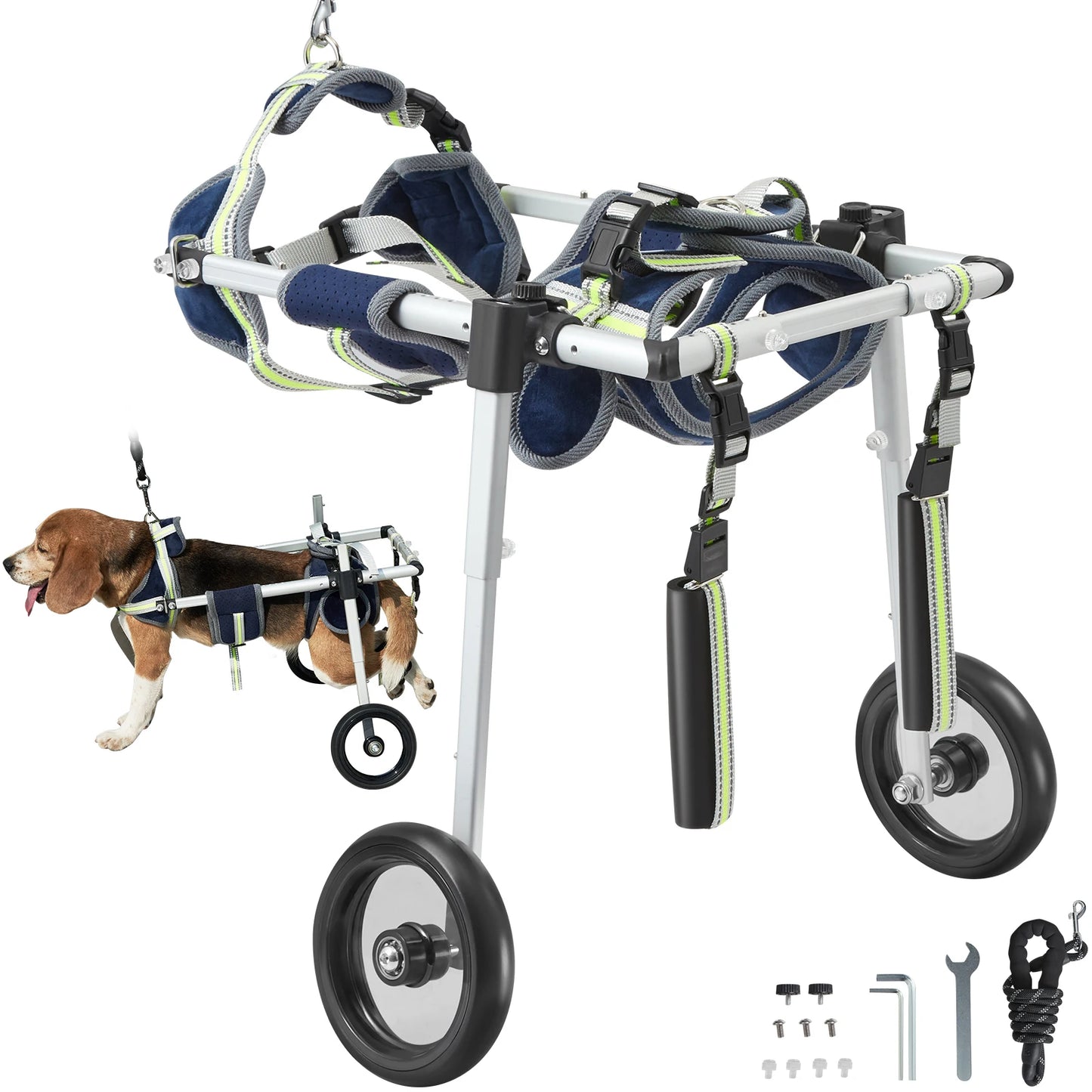 SucceBuy 2 Wheels Dog Wheelchair for Back Legs Mobility