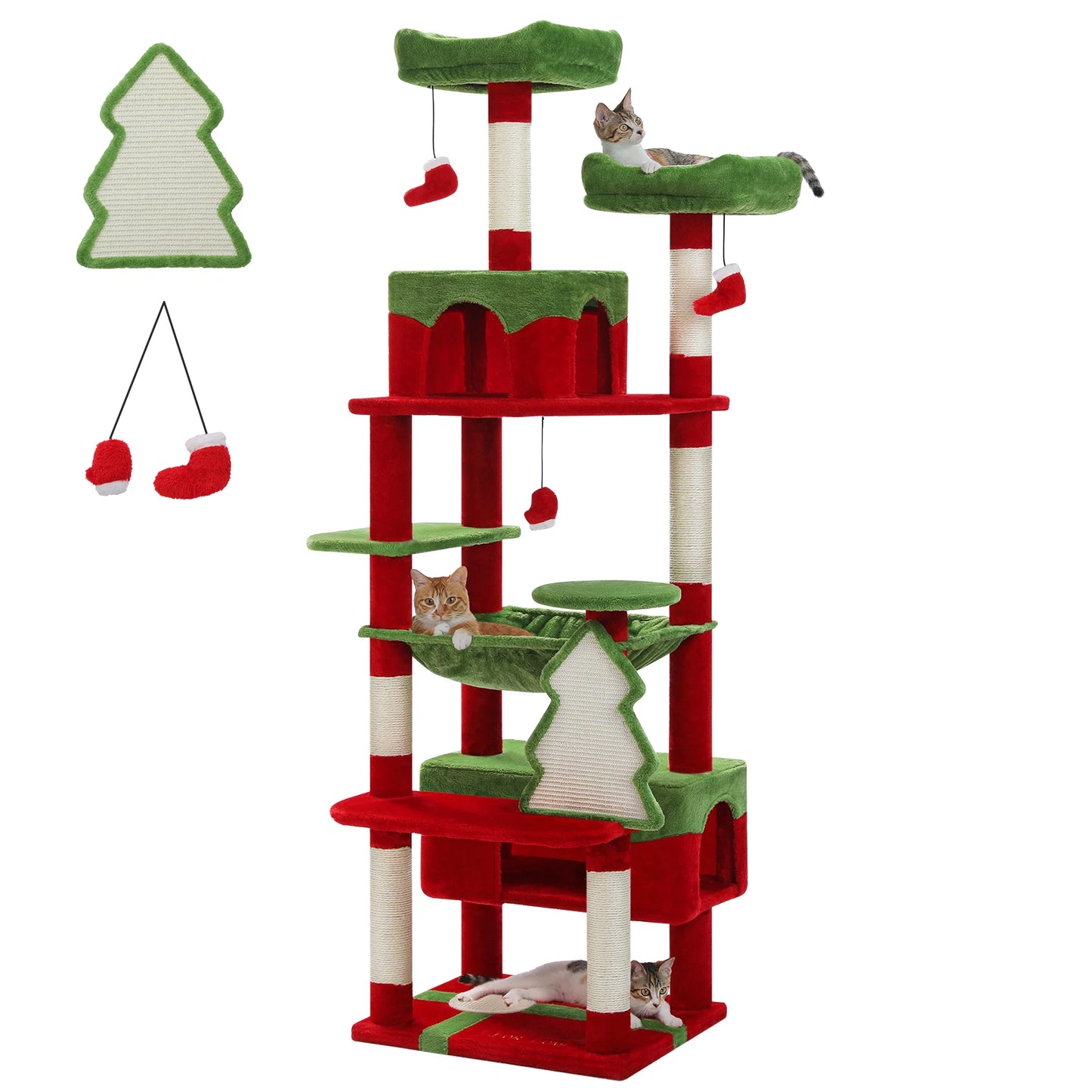 PAWZ Road Cat Tree Tower For Indoor Cats With Sisal Posts