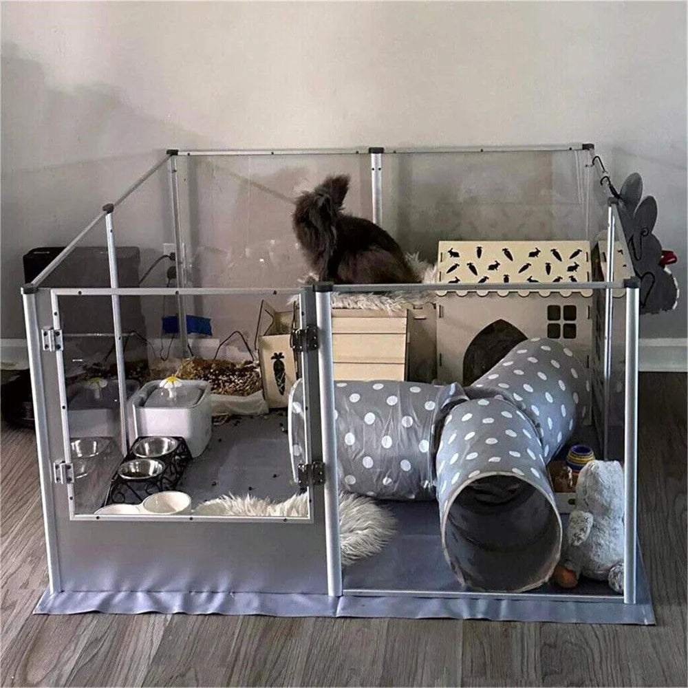 Acrylic Dog Indoor Playpen with Waterproof Pad