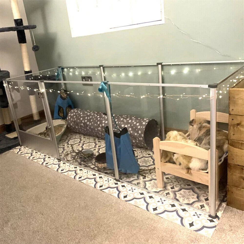 Acrylic Dog Indoor Playpen with Waterproof Pad