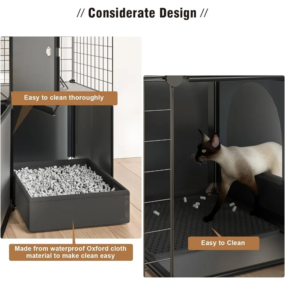 Cat Enclosure 3-Tier Playpen for Indoor and Outdoor Use Detachable