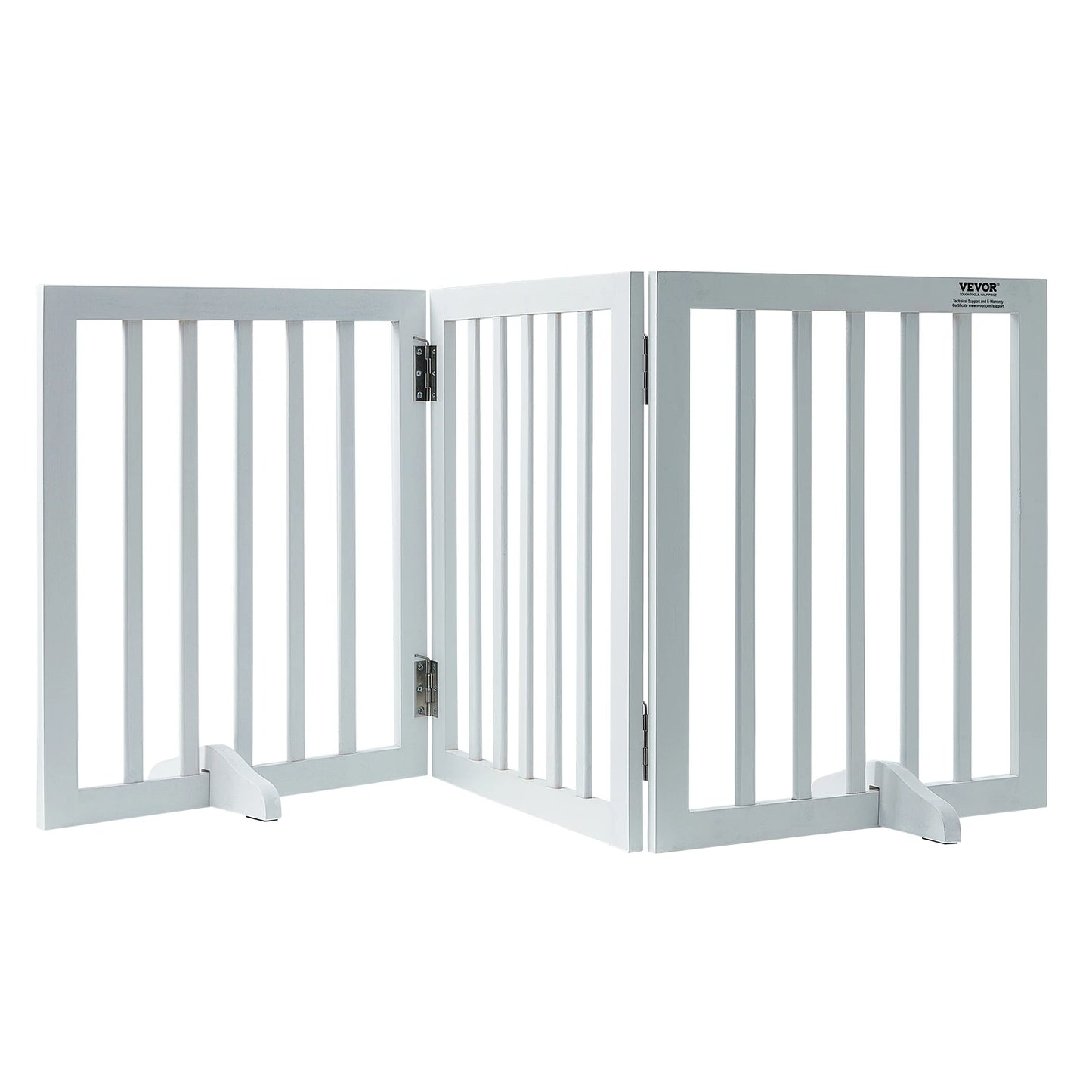 SucceBuy Freestanding Dog Gate Three-Panel Foldable Barrier