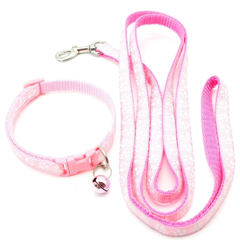 Print Dog Cat Leash Adjustable Leashes Collar Puppy Outdoor Walking Chihuahua Terier Schnauzer Outdoor Traction Rope General