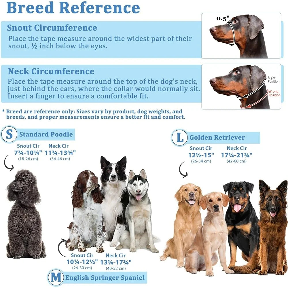 Dog Head Collar Anti-Pulling Halter with Leash Adjustable Snout Harness Large Medium Small Dogs Safe and Durable Training Tool